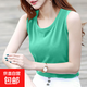 純棉圓領(lǐng)寬松背心2025春夏新款無袖外穿打底衫休閑女士薄款上衣潮 099-湖綠色 XL 建議120-135斤左右