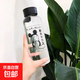 夏季創(chuàng  )意潮流玻璃杯便攜可愛(ài)女學(xué)生網(wǎng)紅史努比水杯男個(gè)性情侶杯子 【活動(dòng)】黑色米奇500ml 1只