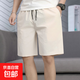 戶(hù)外純棉傘兵短褲男夏季美式多色潮牌運動(dòng)沙灘五分褲透氣涼感中褲 米白色 2XL