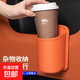 車(chē)載水杯架車(chē)門(mén)邊收納盒汽車(chē)座椅背手機放置物側面儲物飲料垃圾桶 【橙】背夾款【門(mén)邊/扶手/椅背袋 1個(gè)裝