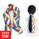 飄帶發(fā)繩法式編發(fā)扎馬尾加長(cháng)絲巾發(fā)帶女綁發(fā)頭巾絲帶頭繩絲巾發(fā)帶 多色菱形格 88*6CM