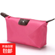 【限時(shí)最低價(jià)】手提包個(gè)性手拿包大容量高級糖化妝包旅行包餃子包 玫紅色 一個(gè)裝