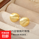 925純銀磨砂拉絲耳釘女韓國簡約百搭氣質(zhì)金豆豆高級(jí)感耳環(huán)ins新款 【黃金色】 925銀