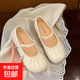 2025新款豆豆鞋百搭夏季軟底復(fù)古春季法式平底溫柔圓頭仙女風(fēng) 2379豆豆鞋-白色 38 -39適合37-38