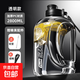 噸噸桶超大容量水杯男運動(dòng)健身大水壺雙飲口女戶(hù)外帶吸管便攜水杯 2800ml 黑色【吸管+提繩】 【可裝熱水】
