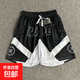 夏季新款韋德美式運動(dòng)籃球短褲寬松不過(guò)膝系列透氣訓練球褲 LNF 2202韋德黑色 L (體重125-140斤）