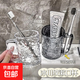 高顏值ins水波紋刷牙杯子洗漱杯感透明杯子冰川紋漱口杯牙杯口杯 高顏值漱口杯【顏色隨機一個(gè)裝】