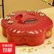 京東物流 果盤(pán)家用客廳茶幾糖果盒年貨新年過(guò)年干果盤(pán)水果盤(pán) 胭脂紅 梅花1層