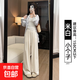 冰絲奶芙山本褲女夏季薄款2025新款休閑小個(gè)子肌理感白色闊腿褲子 米白色-小個(gè)子 S 建議（80-95斤）