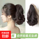 新款馬尾梨花卷發(fā)高級抓夾網(wǎng)紅女自然仿真發(fā)綁帶式短發(fā)發(fā)量多足 梨花抓夾棕黑色