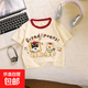 2025年新款夏天韓版男女童寶寶夏季時(shí)尚休閑短袖T恤上衣 面包狗單T恤 90