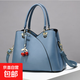 大氣百搭單肩斜挎包廠(chǎng)家大容量手提包潮時(shí)尚女包中年媽媽包感 藍色