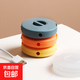 手機數據線(xiàn)收納盒迷你便攜充電線(xiàn)整理盒耳機線(xiàn)盒旋轉繞線(xiàn)器 數據線(xiàn)收納盒-橙色-1個(gè)