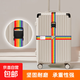 旅游箱打包帶捆綁帶托運(yùn)加固帶密碼旅行李箱綁帶 彩虹色綁帶【十字插扣】