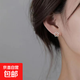 S925純銀針甜美鏤空小花耳釘女森系少女心耳飾小巧磨砂面花瓣耳環(huán) 鏤空花耳釘-銀色一對