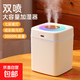 加濕器家用空氣加濕器凈化器香薰機(jī)空調(diào)房加濕器大容量靜音臥室孕婦嬰兒噴霧宿舍學(xué)生女生禮物 雙噴大容量-【優(yōu)雅白+七彩氛圍燈+細(xì)膩噴霧】-3L