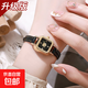迷你小方表女士手表韓版小眾小香風(fēng)ins復古方形學(xué)生簡(jiǎn)約腕表 黑色