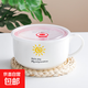 陶瓷泡面碗帶蓋家用保鮮碗創(chuàng)意學(xué)生宿舍碗帶手柄日式湯碗微波爐碗 太陽(yáng) 6寸面碗【把手+蓋】