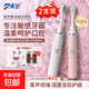 【已售20萬(wàn)＋】電動(dòng)牙刷全自動(dòng)智能聲波防水家用宿舍成人學(xué)生男女情侶套裝情人節禮物 2支套裝【白+粉】質(zhì)感顏值電池款