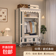 布衣柜加粗鋼管家用簡(jiǎn)易衣柜出租房宿舍臥室大容量防塵收納衣櫥 60CM歐式條紋（升級加厚卡套）