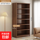 書(shū)架落地置物架家用客廳背景柜一體靠墻整墻組合書(shū)柜儲物柜展示柜 【實(shí)木芯】60CM煙霞雪松木