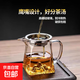 觀山公道杯加厚耐熱玻璃茶具套裝泡茶杯家用分茶器茶海過濾杯 【透明】觀山公道杯+304卡漏