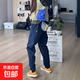 藏藍(lán)色小腳錐形沖鋒褲男女款散步工裝褲休閑美式戶外登山運(yùn)動(dòng)褲子 布丁C634藏青色 3XL 【160-180斤】