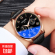 【官方正品】手表男學(xué)生韓版簡(jiǎn)約時(shí)尚男士腕表情侶手表女 1688金殼黑面黑帶