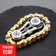 齒輪鏈條指尖陀螺機械鏈齒無(wú)聊把玩減壓神器成人EDC解壓金屬玩具 【空心款】金鏈條+銀齒輪 贈小螺絲刀
