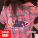2025新款秋女童格子襯衫兒童裝韓版洋氣寬松上衣寶寶長(cháng)袖 LXH-T870【粉色】春秋款 150