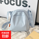 輕便尼龍布胸包2025流行新款潮范貝殼包帆布百搭休閑單肩斜挎包女 QC-1118#藍色單包