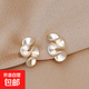 【旋轉芭蕾】耳夾幾何奶油花啞金啞銀日韓百搭一體耳夾無(wú)耳洞耳飾 【旋轉芭蕾1對】啞銀-耳夾