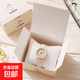 LAKDNins風(fēng)考試專(zhuān)用學(xué)生手表女孩小學(xué)生數字指針時(shí)間女款表女生 杏色