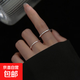 【不掉色】古法傳承素圈光面戒指女銅鍍銀細圈硬實心閉口時尚指環 圓柱光面銀戒指2mm 美號7號