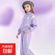 2025春秋新款童裝女童運動(dòng)套裝時(shí)尚時(shí)髦洋氣女孩大童休閑兒童衣服 紫色 160