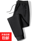 【耐磨耐臟】男人干活穿工作服勞?？诖湆捤尚蓍e褲男運動(dòng)褲 束腳黑色【常規款】 3XL 建議140-160斤