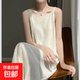 吊帶黑色夏季2025長(cháng)裙時(shí)尚遮肉氣質(zhì)女裝連衣裙顯瘦純色寬松 米白色 XL 建議【125-140斤】