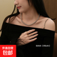 大地溪灰珍珠項(xiàng)鏈清新甜美輕奢少女鏈時(shí)尚毛衣鏈秋冬女氛圍感 大地溪灰6mm+元寶扣（45cm）