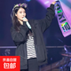 韓版寬松連帽拉鏈衛(wèi)衣女春秋新款休閑開衫外套 開衫加絨拉鏈衛(wèi)衣黑色 5XL