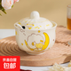 廚房鹽罐調(diào)味罐陶瓷高顏值密封防潮豬油罐燉盅帶蓋大容量辣椒罐 【奶油小羊】調(diào)味罐一套（送勺）