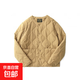 內(nèi)膽棉衣男冬季阿美咔嘰美式復古工裝棉襖絎縫無領棉服外套 卡其色555-CPH XL 【建議120-140斤】