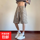 運動(dòng)短褲男夏季薄款美式休閑寬松五分褲子潮牌戶(hù)外沙灘籃球大褲衩 杏色 2XL 建議【140-165斤】