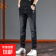 【高品質(zhì)】牛仔褲男新款秋冬季男褲彈力修身小腳工裝百搭休閑長褲 黑色888（單件） 32【（2尺5）體重135-145斤】