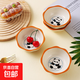 家用釉下彩網(wǎng)紅款可愛(ài)風(fēng)奶油風(fēng)萌動(dòng)熊貓多角蘸料碟小味碟 2個(gè)裝