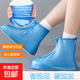 雨鞋套防水防滑下雨天加厚耐磨腳套雨靴拉鏈水鞋套男防雨鞋子套女 天藍色 2雙裝-XL（建議40-41碼）