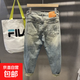 錐形高端九分牛仔褲男潮牌小腳復古歐貨痞帥刮爛春夏季薄款9分褲 藍色 28