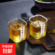 高顏值錘紋杯初雪玻璃杯日式家用水杯威士忌酒杯方形杯子簡(jiǎn)約 初雪杯 200ml 魚(yú)鱗透明