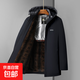 冬裝棉衣外套中老年男士加絨加厚棉服冬季爺爺棉襖中老年爸爸裝男 116黑色 XL【體重115-130斤】