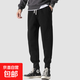 【JEEP制造商】2025新款束腳運(yùn)動(dòng)衛(wèi)褲寬松百搭男款休閑褲夏褲 黑色 XL （建議130-150斤）