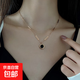 奢品同款羅馬數字項鏈不掉色女款吊墜配飾鎖骨鏈女高級感鈦鋼 玫瑰紅色